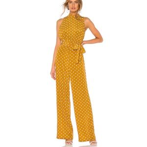 EUC Majorelle Yellow Polka Dot Jumpsuit